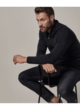 PROFUOMO PULLOVER FULLZIP NAVY